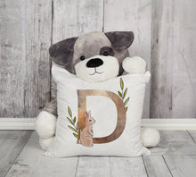 Load image into Gallery viewer, Animal Printed Pillow Cover Cartoon Giraffe Fox Bunny White Seat Polyester Decorative Cushion Cover Sofa Kids Room Alphabet Pillow Cover With Cute Animals Pillow Cases Outdoor Indoor Square Cushion Covers For Home Sofa Couch 45x45cm
