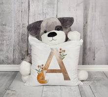 Load image into Gallery viewer, Animal Printed Pillow Cover Cartoon Giraffe Fox Bunny White Seat Polyester Decorative Cushion Cover Sofa Kids Room Alphabet Pillow Cover With Cute Animals Pillow Cases Outdoor Indoor Square Cushion Covers For Home Sofa Couch 45x45cm
