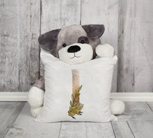 Load image into Gallery viewer, Animal Printed Pillow Cover Cartoon Giraffe Fox Bunny White Seat Polyester Decorative Cushion Cover Sofa Kids Room Alphabet Pillow Cover With Cute Animals Pillow Cases Outdoor Indoor Square Cushion Covers For Home Sofa Couch 45x45cm
