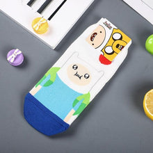 Load image into Gallery viewer, Anime Adventure Time Sock Women Cartoon Cute Socks Ice King Lumpy Space Princess Fun Autumn Winter Yellow Cotton Socks Warm Socks For Men And Women
