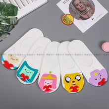 Load image into Gallery viewer, Anime Adventure Time Sock Women Cartoon Cute Socks Ice King Lumpy Space Princess Fun Autumn Winter Yellow Cotton Socks Warm Socks For Men And Women
