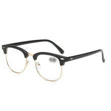 Load image into Gallery viewer, Anti Blue Light Half Frame Reading Glasses For  Women And  Men Anti Eye strain  Fashion Classic Style Retro Eyeglasses New Eyewear Simple Modern Design  Everyday Sunglasses For Men
