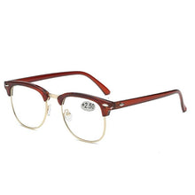 Load image into Gallery viewer, Anti Blue Light Half Frame Reading Glasses For  Women And  Men Anti Eye strain  Fashion Classic Style Retro Eyeglasses New Eyewear Simple Modern Design  Everyday Sunglasses For Men
