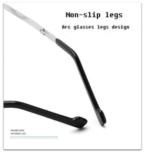 Load image into Gallery viewer, Anti-Light Reading Glasses Metal Foldable Presbyopia Eyewear With Case Thin Magnifying Glasses  Safety Glasses With Clear Anti Fog Scratch Resistant Wrap-Around Lenses No-Slip Grips Glasses For Men Women+3+3.5+4
