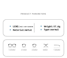 Load image into Gallery viewer, Anti-Light Reading Glasses Metal Foldable Presbyopia Eyewear With Case Thin Magnifying Glasses  Safety Glasses With Clear Anti Fog Scratch Resistant Wrap-Around Lenses No-Slip Grips Glasses For Men Women+3+3.5+4
