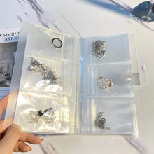 Load image into Gallery viewer, Anti-oxidation Jewelry Organizer Albums Desktop Drawer Storage Transparent Necklace Bracelet Ring Book Holder Jewelry Bag Portable Travel Jewelry Organizer Storage Book for Rings Necklaces Studs And Earrings
