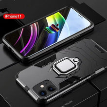 Load image into Gallery viewer, Anti Shock Case For iPhone 11 12 13 14 Pro XR Xs Max X 8 7 6 Plus 5S Magnet Armor Case Cover For iPhone Bumper Back Cover Case Full Protection with Ring Holder &amp; in-Built Kickstand 360 Degree Protection
