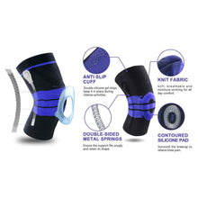 Load image into Gallery viewer, Anti Slip Springs Stabilizers Knee Compression Support Sleeve With Patella Gel Pad
