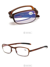 Load image into Gallery viewer, Anti UV Glare Eyestrain Foldable Computer Spring Hinge Readers For Women And  Man Reading Glasses Retro Folding Spectacles Luxury Frame And TR Glasses Blue Light Readers+1.0 +1.5 +2.0 +2.5 +3.0 +3.5 +4.0
