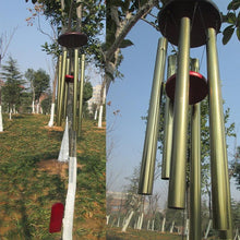 Load image into Gallery viewer, Antique Amazing Grace Wind Chimes Outdoor Large Deep Tone Resonant 6 Memorial Tube Copper Wind Chimes Chapel Bells Wind-chimes Hanging Home Decoration Elegant Chime Soothing Rich Tone for Mom Decent Gift For Housewarming &amp; Christmas
