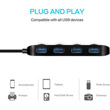 Load image into Gallery viewer, APANAGE 4-Port Powered USB 3.0 Hub Splitter
