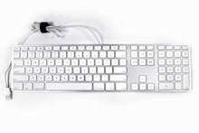 Load image into Gallery viewer, Apple Wired Keyboard with USB - A1243 | Model MA110LL/A, MB110LL/B | Slim, Full-Size Keyboard with Numeric Keypad
