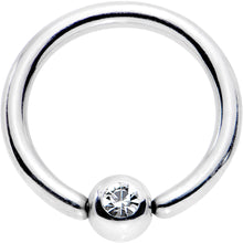 Load image into Gallery viewer, 18G 5/16 Clear CZ Gem Steel 3mm Ball BCR Captive Ring
