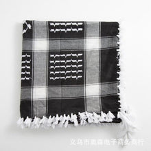 Load image into Gallery viewer, Arab Scarf Shawl Keffiyeh Wrap Shemagh Scarf Mask Cycling Shawl Neck Cover Man Woman Hiking Sunshade Head Wrap Men Scarf Shawl Wrap Pattern of Arab Shemagh Keffiyeh Men Arab Kufiyah Keffiyeh Arabic Muslim Head Wrap
