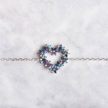 Load image into Gallery viewer, Arden Dark Colored Heart Bracelet
