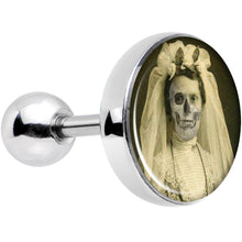 Load image into Gallery viewer, Skeleton Bride Halloween Black Cartilage Tragus Earring
