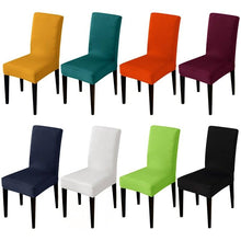 Load image into Gallery viewer, Armless Removable Washable Elastic Dinner Universal Spandex Solid Chair Slip Covers Set Colors For Choice Universal Size Chair Cover
