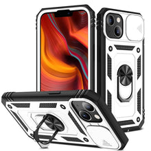 Load image into Gallery viewer, Armor Shockproof Phone Case For iPhone 13 12 11 Pro Max X XR XS Max 11 13 Pro Magnetic Ring Stand Holder Back Cover Slide Camera Cover &amp; Kickstand Built-in 360° Rotate Ring Stand Magnetic Cover Case
