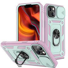 Load image into Gallery viewer, Armor Shockproof Phone Case For iPhone 13 12 11 Pro Max X XR XS Max 11 13 Pro Magnetic Ring Stand Holder Back Cover Slide Camera Cover &amp; Kickstand Built-in 360° Rotate Ring Stand Magnetic Cover Case
