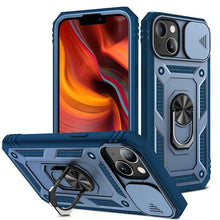 Load image into Gallery viewer, Armor Shockproof Phone Case For iPhone 13 12 11 Pro Max X XR XS Max 11 13 Pro Magnetic Ring Stand Holder Back Cover Slide Camera Cover &amp; Kickstand Built-in 360° Rotate Ring Stand Magnetic Cover Case
