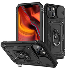 Load image into Gallery viewer, Armor Shockproof Phone Case For iPhone 13 12 11 Pro Max X XR XS Max 11 13 Pro Magnetic Ring Stand Holder Back Cover Slide Camera Cover &amp; Kickstand Built-in 360° Rotate Ring Stand Magnetic Cover Case
