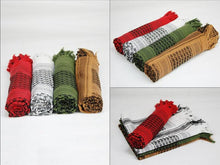 Load image into Gallery viewer, Army Military Tactical Keffiyeh Shemagh Arab Scarf Shawl Neck Cover Head Wrap Cotton Winter Scarves Military Shemagh Army Desert Keffiyeh Arab Scarf Shawl Neck Cover Head Wrap Scarf Military Shemagh Tactical Desert Keffiyeh Head Neck
