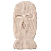 Load image into Gallery viewer, Army Tactical Mask 3 Hole Full Face Mask Ski Mask Winter Cap Balaclava Motorbike Motorcycle Helmet Full Helmet Neck Gaiter, Winter Balaclava Warm Knit Beanie for Outdoor Sports Outdoor Full Face Cover Thermal Ski Mask
