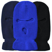 Load image into Gallery viewer, Army Tactical Mask 3 Hole Full Face Mask Ski Mask Winter Cap Balaclava Motorbike Motorcycle Helmet Full Helmet Neck Gaiter, Winter Balaclava Warm Knit Beanie for Outdoor Sports Outdoor Full Face Cover Thermal Ski Mask

