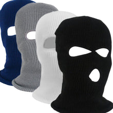 Load image into Gallery viewer, Army Tactical Mask 3 Hole Full Face Mask Ski Mask Winter Cap Balaclava Motorbike Motorcycle Helmet Full Helmet Neck Gaiter, Winter Balaclava Warm Knit Beanie for Outdoor Sports Outdoor Full Face Cover Thermal Ski Mask
