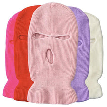 Load image into Gallery viewer, Army Tactical Mask 3 Hole Full Face Mask Ski Mask Winter Cap Balaclava Motorbike Motorcycle Helmet Full Helmet Neck Gaiter, Winter Balaclava Warm Knit Beanie for Outdoor Sports Outdoor Full Face Cover Thermal Ski Mask
