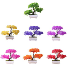 Load image into Gallery viewer, Artificial Bonsai Tree Fake Flower Potted Ornament For Home, Room, Garden, Bookshelves Decoration Desktop Display Artificial Flower Potted for Home Decor
