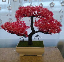 Load image into Gallery viewer, Artificial Bonsai Tree Fake Flower Potted Ornament For Home, Room, Garden, Bookshelves Decoration Desktop Display Artificial Flower Potted for Home Decor
