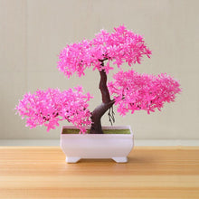 Load image into Gallery viewer, Artificial Bonsai Tree Fake Flower Potted Ornament For Home, Room, Garden, Bookshelves Decoration Desktop Display Artificial Flower Potted for Home Decor
