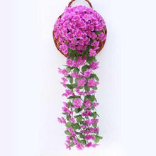 Load image into Gallery viewer, Artificial Flower Wisteria Basket Wall Hanging Flower Party Decoration Simulation For Valentine's Day Wedding Birthdays Hanging Basket Lifelike Garland for Home Wedding Garden/Yard String Floral Decoration

