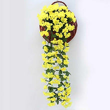 Load image into Gallery viewer, Artificial Flower Wisteria Basket Wall Hanging Flower Party Decoration Simulation For Valentine's Day Wedding Birthdays Hanging Basket Lifelike Garland for Home Wedding Garden/Yard String Floral Decoration
