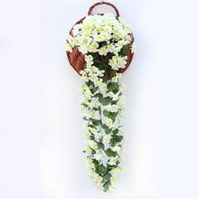 Load image into Gallery viewer, Artificial Flower Wisteria Basket Wall Hanging Flower Party Decoration Simulation For Valentine's Day Wedding Birthdays Hanging Basket Lifelike Garland for Home Wedding Garden/Yard String Floral Decoration
