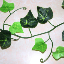 Load image into Gallery viewer, Artificial Ivy Leaf Garland Fake Leaves Hanging Vines  For Home Decor Creeper Green Ivy Artificial Ivy Garland Greenery Hanging Plant Vine for Wedding Wall Party Room Astethic Stuff Decor 100pcs Leaf 1 piece 2.4M
