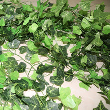 Load image into Gallery viewer, Artificial Ivy Leaf Garland Fake Leaves Hanging Vines  For Home Decor Creeper Green Ivy Artificial Ivy Garland Greenery Hanging Plant Vine for Wedding Wall Party Room Astethic Stuff Decor 100pcs Leaf 1 piece 2.4M
