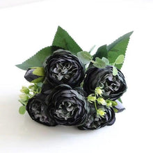 Load image into Gallery viewer, Artificial Roses Flowers Bundle Of Beautiful Silk Peony Bouquet For Home Wedding Party Scrapbook Decoration Accessories         Artificial Rose Flowers Bouquet Silk Flowers Rose for Home Bridal Wedding Party Festival Decor
