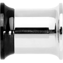 Load image into Gallery viewer, Steel Black Two Tone Screw Fit Tunnel Plug Set 3mm to 16mm

