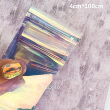 Load image into Gallery viewer, Aurora Nails Glass Foil Film Sticker Cellophane Paper Korean Nail Trend Design Ice Cube Manicure Accessories Heart Nail Art Stickers Glitter Decals Decoration Stickers Glitter Decals Love Nail Sequins Laser Heart Nail Supplies Sparkle Nail
