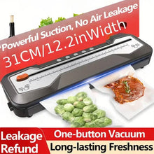 Load image into Gallery viewer, Automatic One-Touch Food Vacuum Sealer 5 Modes with 15 Sealer Bags and Built-in Cutter

