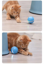 Load image into Gallery viewer, Automatic Smart Cat Toys Ball Interactive Catnip USB Rechargeable Self Rotating Colorful Led Feather Bells Toys for Cats Kitten Build-in Spinning Led Light Stimulate Hunting Instinct
