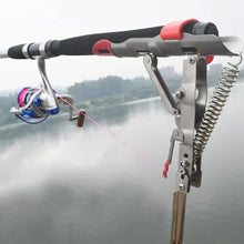 Load image into Gallery viewer, Automatic Stainless Steel Fishing Double Spring Angle Pole Foldable Anti-Rust Steel Fishing Pole Holder Fishing Accessories
