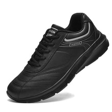 Load image into Gallery viewer, Autumn Mens Fashion White Sneakers Light Sport Shoes Black Leather Running Spring Winter Warm Soft Shoes Athletic Road Running Casual Lace Up Comfort Sports Fashion Sneakers
