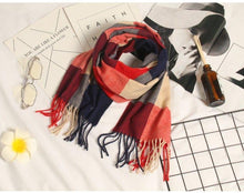Load image into Gallery viewer, Autumn Winter Luxury Soft Men's Plaid Lightweight Scarf Elegant Thicken Wrap Shawl Ladies Lightweight Escharpe Soft Wool Elegant Neckwear Cashmere Scarf Long Thick Warm Unisex For Women Men
