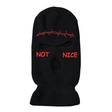 Load image into Gallery viewer, Autumn Winter Ski Mask 3-Hole Knit Hat Full Face Cover Balaclava Hats Funny Party Embroidery Beanies Caps Hole Knitted Full Face Cover Ski Neck Gaiter, Winter Balaclava Warm Knit Beanie for Outdoor Sports Outdoor Full Face Cover Thermal Ski Mask One Size
