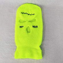 Load image into Gallery viewer, Autumn Winter Ski Mask 3-Hole Knit Hat Full Face Cover Balaclava Hats Funny Party Embroidery Beanies Caps Hole Knitted Full Face Cover Ski Neck Gaiter, Winter Balaclava Warm Knit Beanie for Outdoor Sports Outdoor Full Face Cover Thermal Ski Mask One Size
