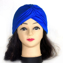 Load image into Gallery viewer, Autumn Winter Warm Headwear Soft Shine Silver Gold Lightweight Knot Twist Turban Headbands Cap Casual Streetwear Hats For Women
