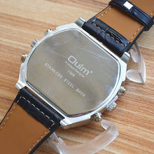 Load image into Gallery viewer, Avaner Mens Big Face Dual Time Zone Leather Strap Sport Watch
